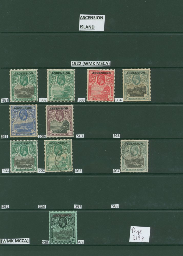 1922-70 M & U collection on hagner leaves incl. 1922 Optd set to 8d M, MCCA 1s M, 1924-33 vals to 1s