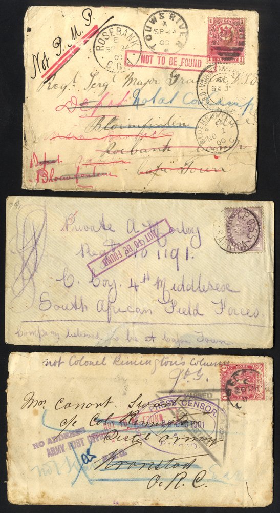 BOER WAR 1900 (25 July) envelope addressed to a soldier in the 4th Middlesex Rgt, bearing GB 1d,