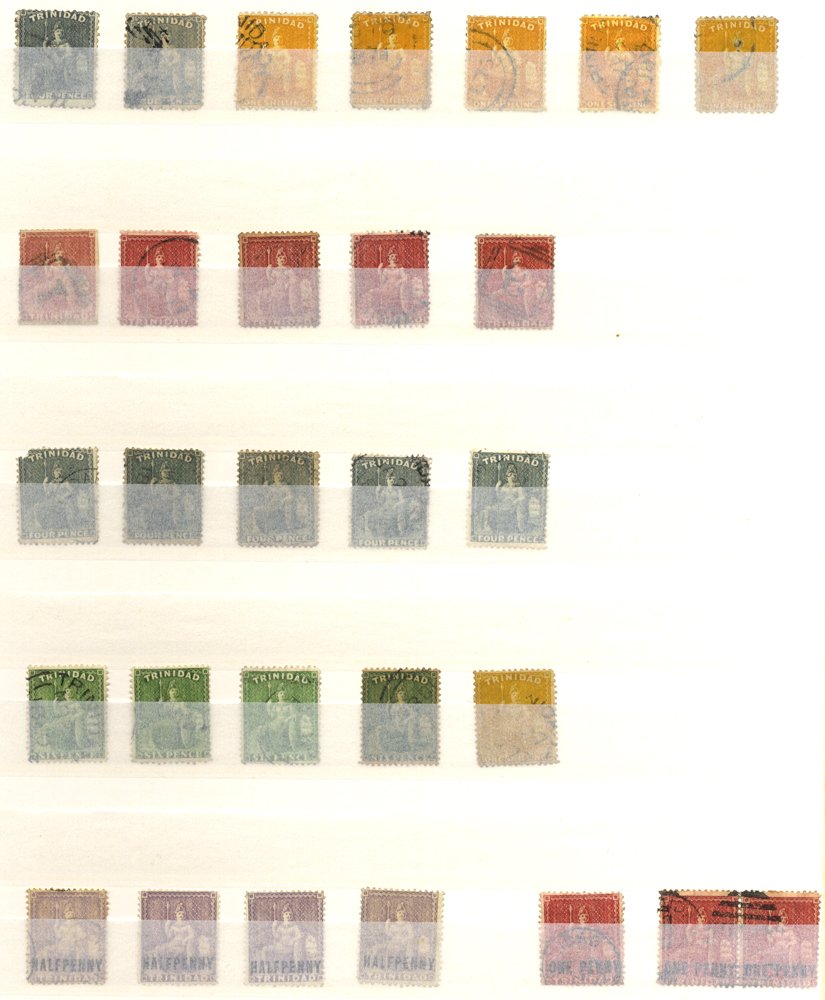 Collection in a stock book with a range of early Trinidad ‘Britannia’ issues, U (very mixed - Image 2 of 4