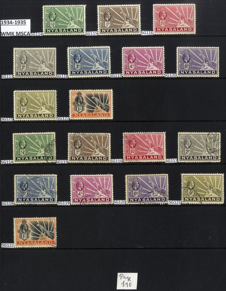 1906-64 M & U collection on hagner leaves incl. B.C.A, 1903-04 1d, 2d & 6d M, to 2/6d U, Nyasaland - Image 2 of 4