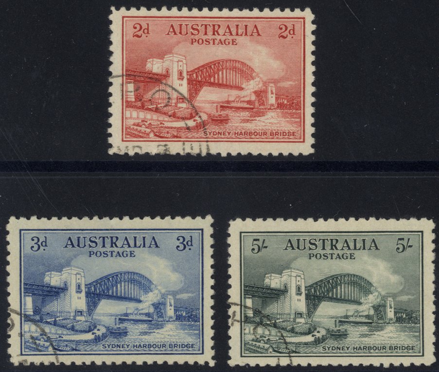 1932 Sydney Harbour Bridge set, VFU (cto), SG.141/3 (3)