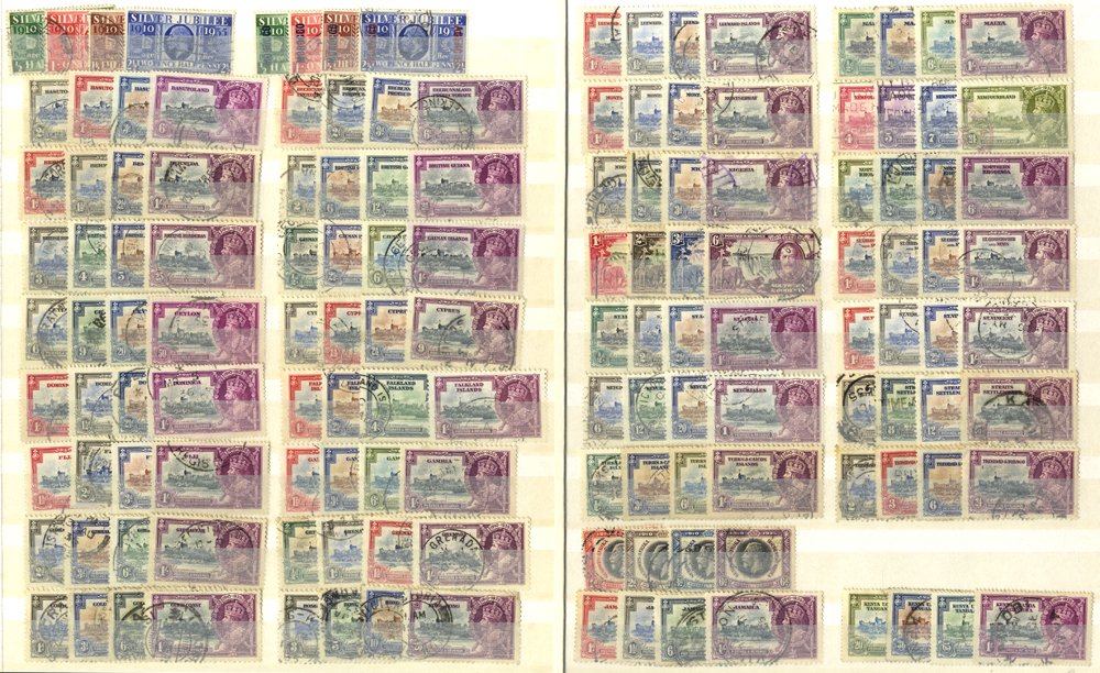 1935 Silver Jubilee set, 35 different sets of four, FU. (140) Cat. £1100