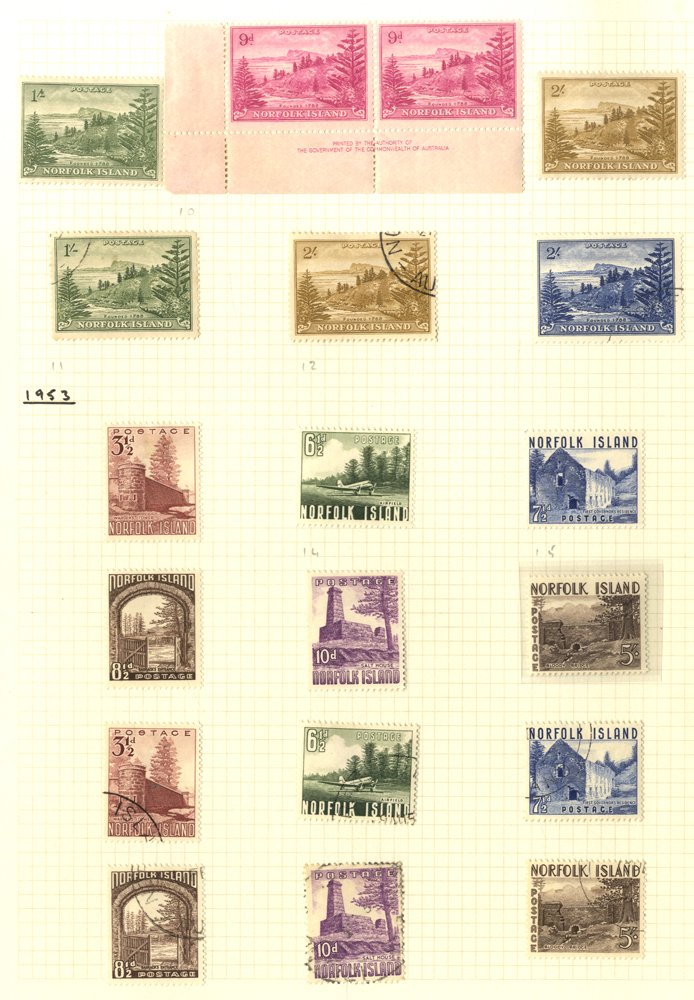 1947-90's M & U collection in leaves incl. 1947-49 Ball Bay set FU, vals to 2s yellow bistre M, also - Image 2 of 2