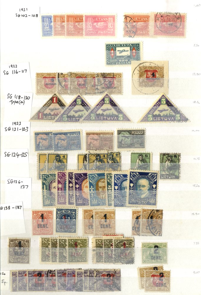 1919-40 M & U duplicated ranges in a stock book incl. some central Lithuania (many 100's), also - Image 3 of 4