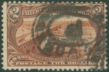 1898 $2 orange brown, Omaha, good U example, pulled perf at base, SG.299. (1) Cat. £1200