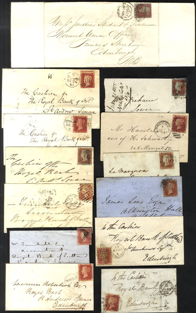 BOX FILE containing a range of 1841 1d reds on & off cover, also 1d Stars/Plates, some on piece, - Image 4 of 5