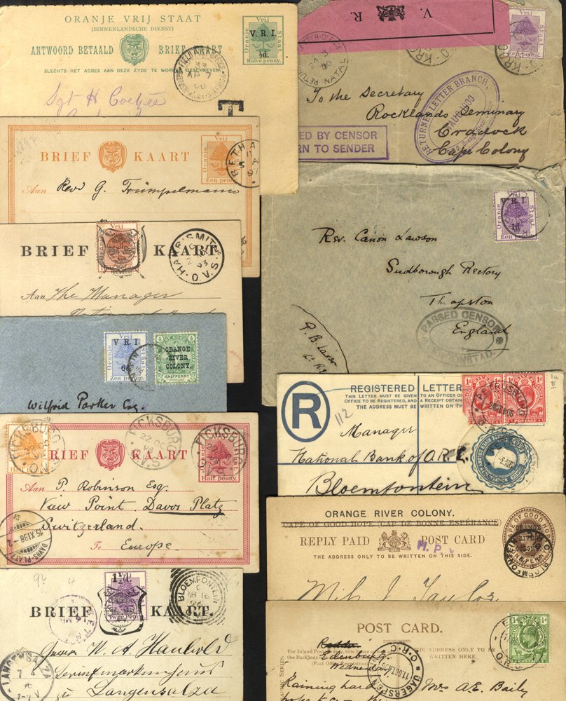 1893-1906 covers/stationery etc, destinations incl. Germany, Switzerland, England etc. See web