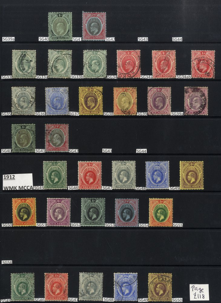 THE NIGERIAS 1902-70 M & U collection on hagner leaves incl. LAGOS 1904 to 6d U, 1904-06 to 2/6d FU, - Image 4 of 6