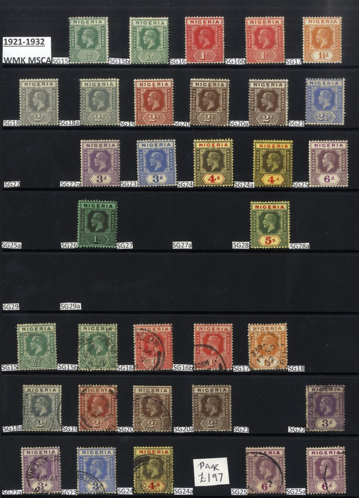 THE NIGERIAS 1902-70 M & U collection on hagner leaves incl. LAGOS 1904 to 6d U, 1904-06 to 2/6d FU, - Image 6 of 6