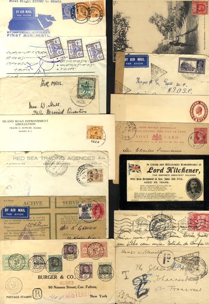 BRITISH COMMONWEALTH 1880's-1990's postal history accumulation of covers from across the world. St