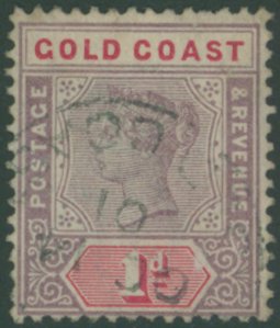 1898-1902 CCA 1d dull mauve & rose, wmk inverted, FU, SG.27aw. (1) Cat. £225