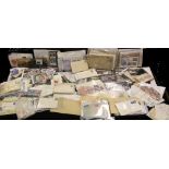 MISCELLANEOUS accumulation in carton incl. GB stamps & postal history, Canada, duplicated