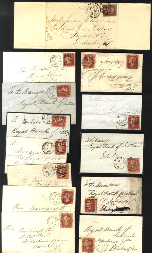 BOX FILE containing a range of 1841 1d reds on & off cover, also 1d Stars/Plates, some on piece, - Image 3 of 5