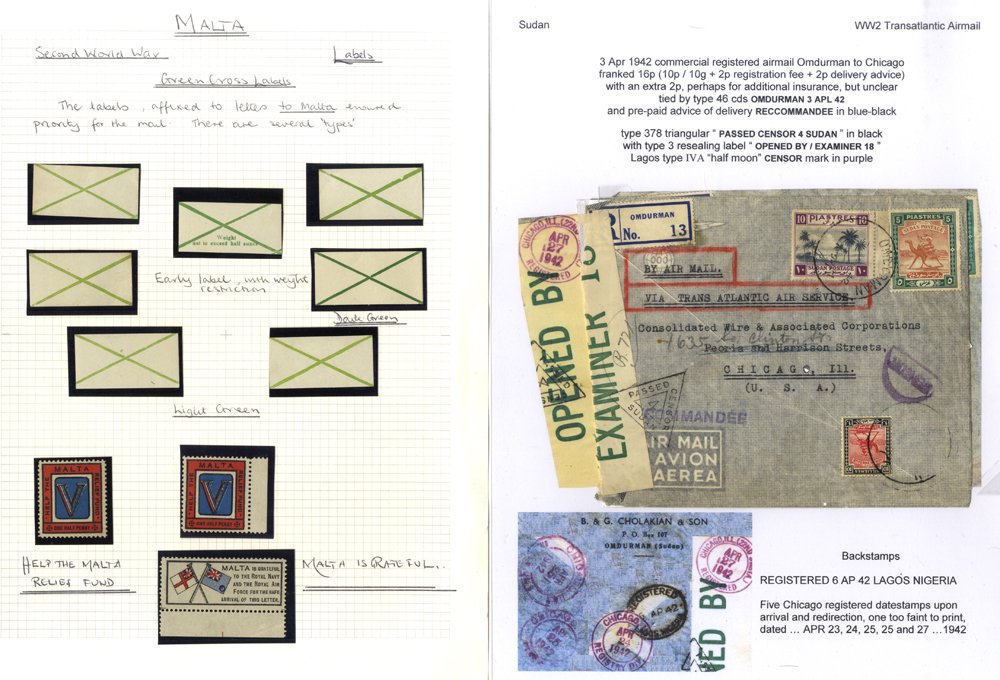 BRITISH COMMONWEALTH 1880's-1990's postal history accumulation of covers from across the world. St - Image 4 of 4