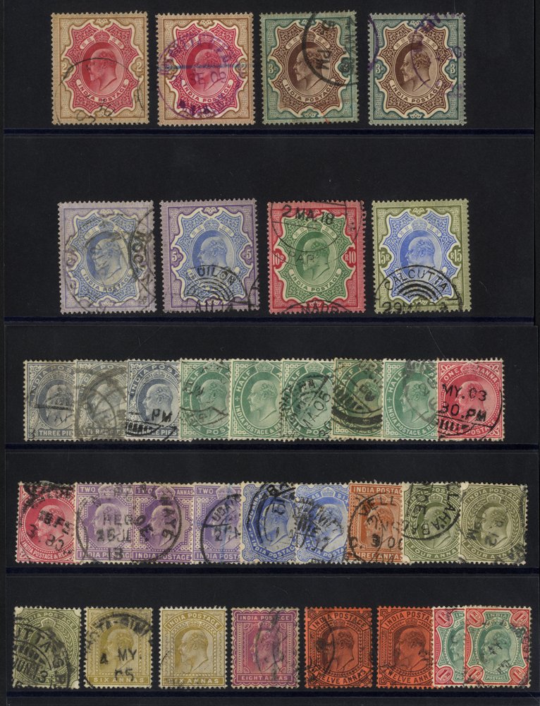 1902 set (16 vals) to 15r plus all the listed shades, good to FU, odd crayon mark from, SG.119/