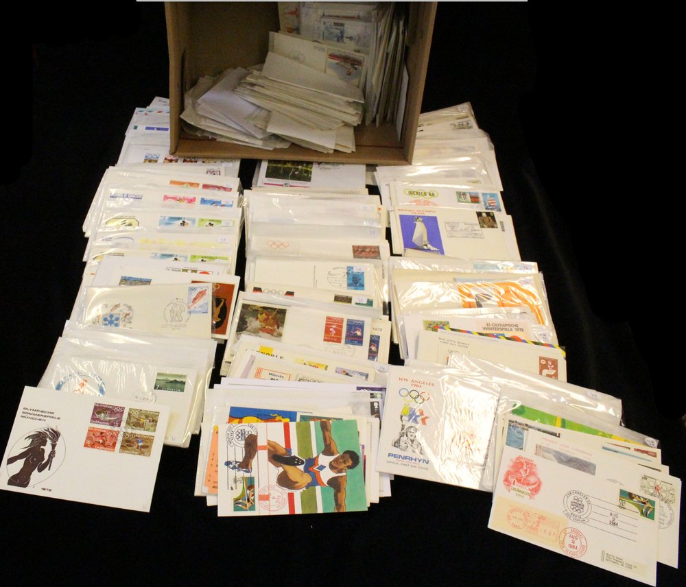 OLYMPICS 1968-2000 accumulation of over 600 mostly FDC's or cards from a good variety of countries