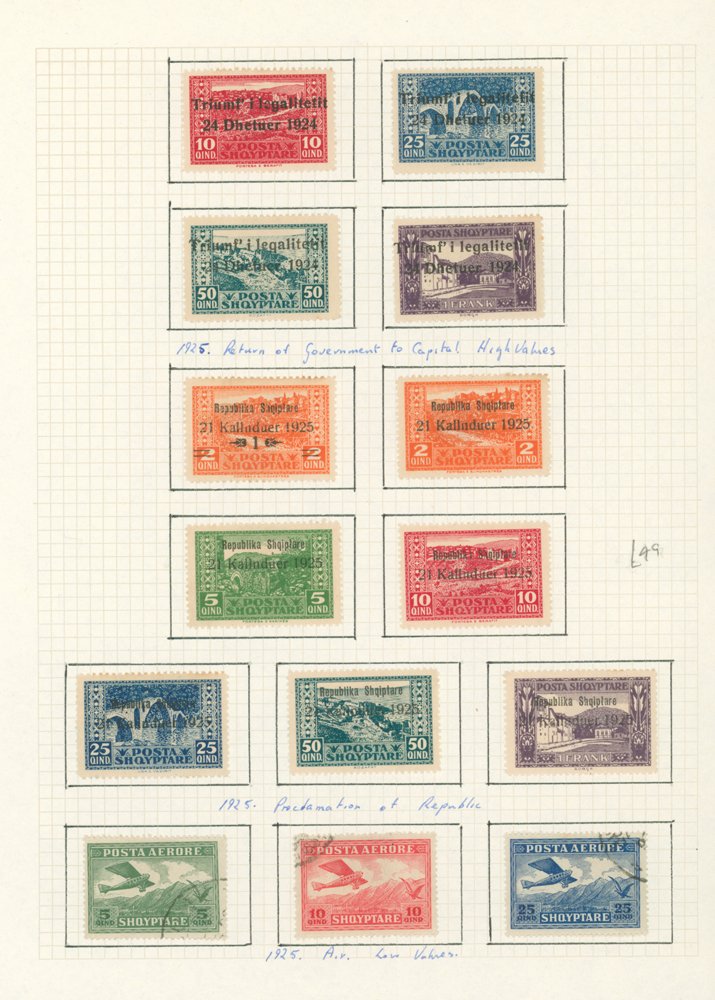 1913-69 M & U collection in a ring binder incl. 1919 1gr on 25q M, some Ovpts, 1924 Assembly 5q, 10q - Image 2 of 4