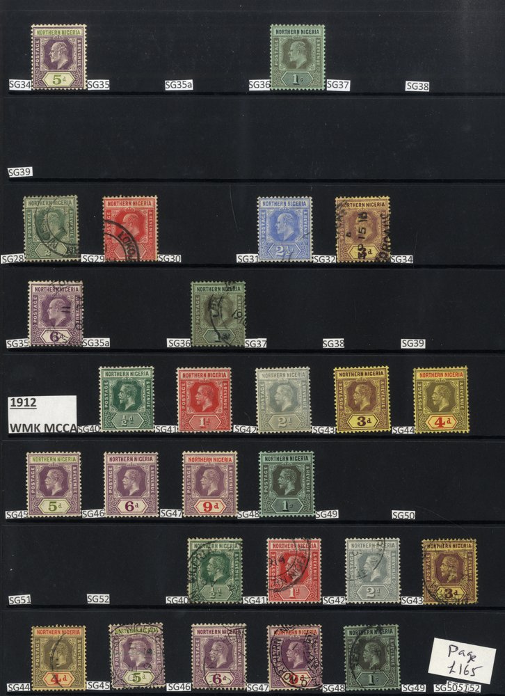THE NIGERIAS 1902-70 M & U collection on hagner leaves incl. LAGOS 1904 to 6d U, 1904-06 to 2/6d FU, - Image 2 of 6