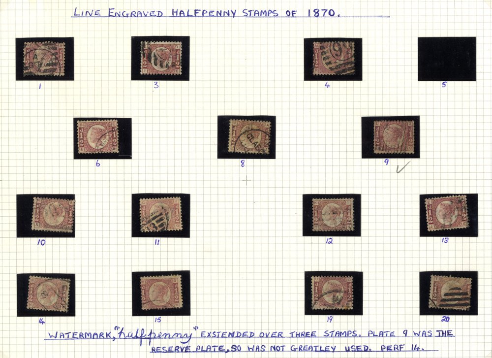 1840-1951 collection/accumulation on leaves incl. 1840 1d Pl.8, three margins, Mulready Letter Sheet