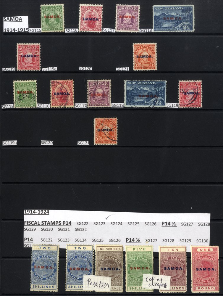 1914-69 M & U collection on leaves incl. 1914 set SG.115/121 M another set FU, 1914-24 Postal