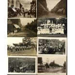 HAMPSHIRE (ALDERSHOT) fine collection in two albums, RP street scenes & events, Connaught