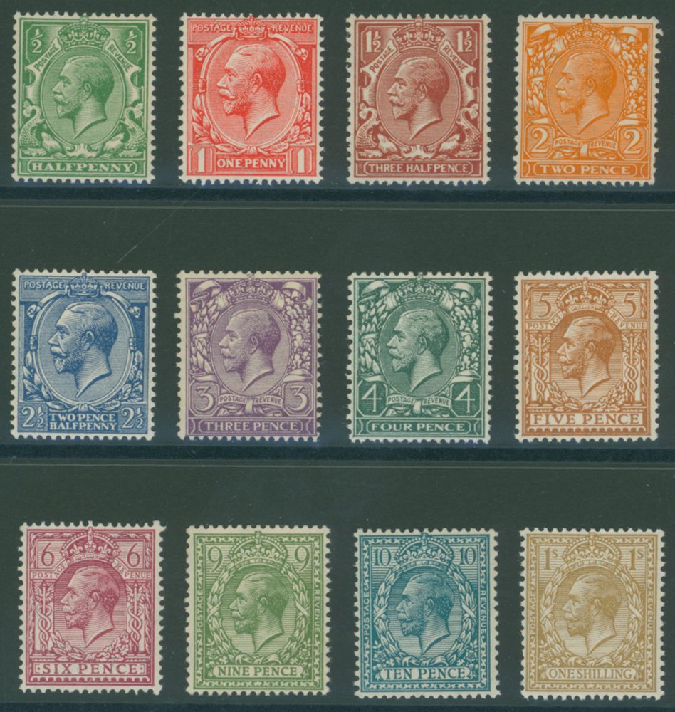 1924 Block Cypher set UM, SG.418/429. (12) Cat. £250