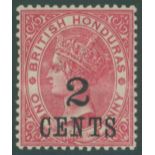 1888-91 2c on 1c carmine wmk inverted, UM (horizontal crease), SG.37w, Cat. £325 (1)