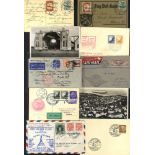 FLIGHT COVERS 1912-91 range of predominantly German incl. 1912 Darmstadt-Frankfurt-Mainz flight