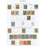 FRENCH COLONIES MARTINIQUE 1886-1930 collection incl. 1886-88 01 on 20c, 05 on 20c (Cat. £34),