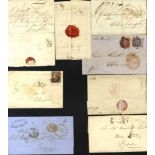 1747-1950 covers mixed range incl. 1747 to London with 9/MR Bishop mark, 1784 faint LED/BURY, 1796