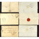 BRISTOL 1729-1847 pre-stamp covers incl. partly fine strike of the scarce BRIS/TOLL (1729), 1841-