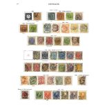 DENMARK 1851-1935 comprehensive collection incl. 1851-54 4 RBS, 1854-59 to 16s, 1858 4sk, 8sk,
