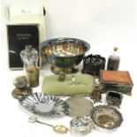 Collection of silver and silver plate.
