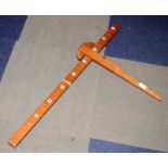 Wooden horse measuring stick, 10 hands up to 18 hands