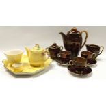 Royal Winton "Petunia" part breakfast set together with a Carlton Ware "Rouge Royale" part coffee