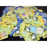 Collection of loose Pokemon trading cards