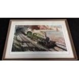 Terence Cuneo (1907-1996) "Castle on the Coast" July 1970 Limited Edition 445/500 print, framed &