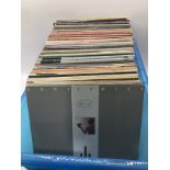 Large box of various lp vinyl records.