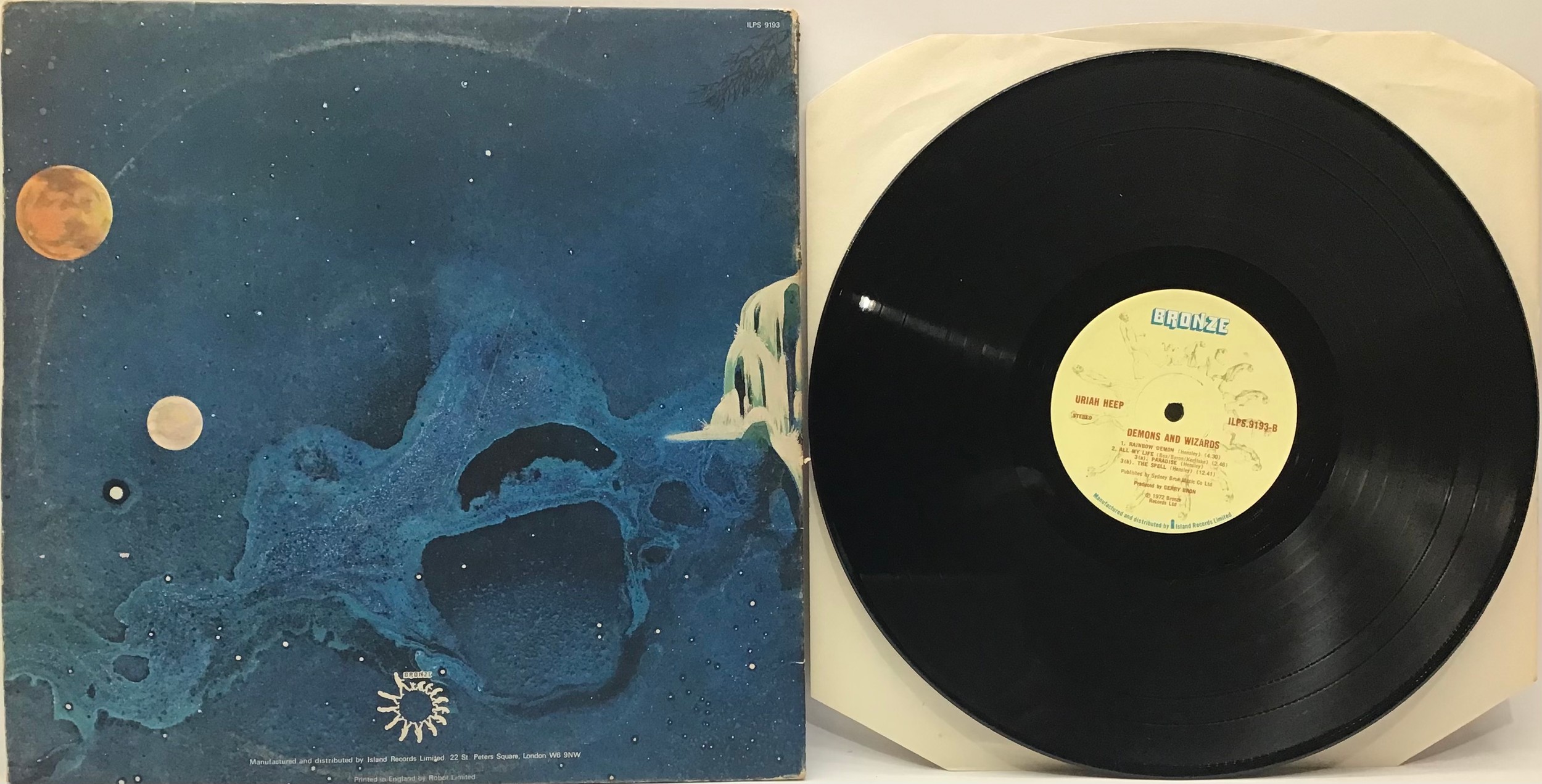 URIAH HEEP - DEMONS AND WIZARDS VINYL ALBUM. Found here in Ex condition on Bronze ILPS 9131 from - Image 2 of 3