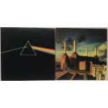 PINK FLOYD LP RECORDS X 2. Copies here include ‘ Dark Side Of The Moon’ on Harvest SHVL 804 and ‘