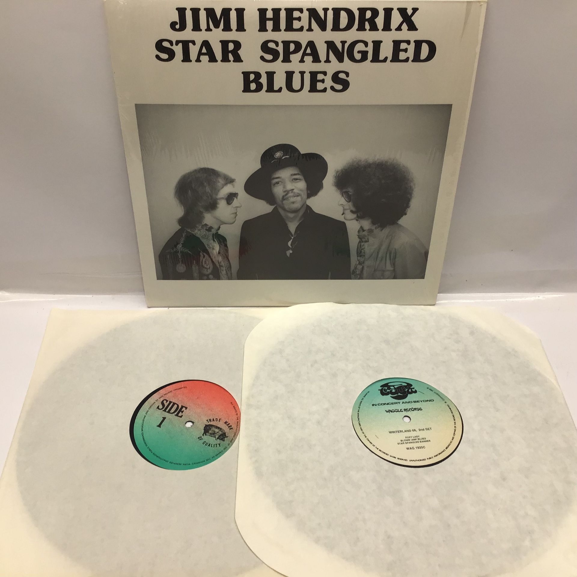 JIMI HENDRIX LP ‘STAR SPANGLED BLUES’. This double album is on Waggle 1935 and comes in Ex condition