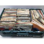 BIG CRATE OF VARIOUS 45RPM 7” SINGLES. This lot contain all classic hits mainly from the seventies