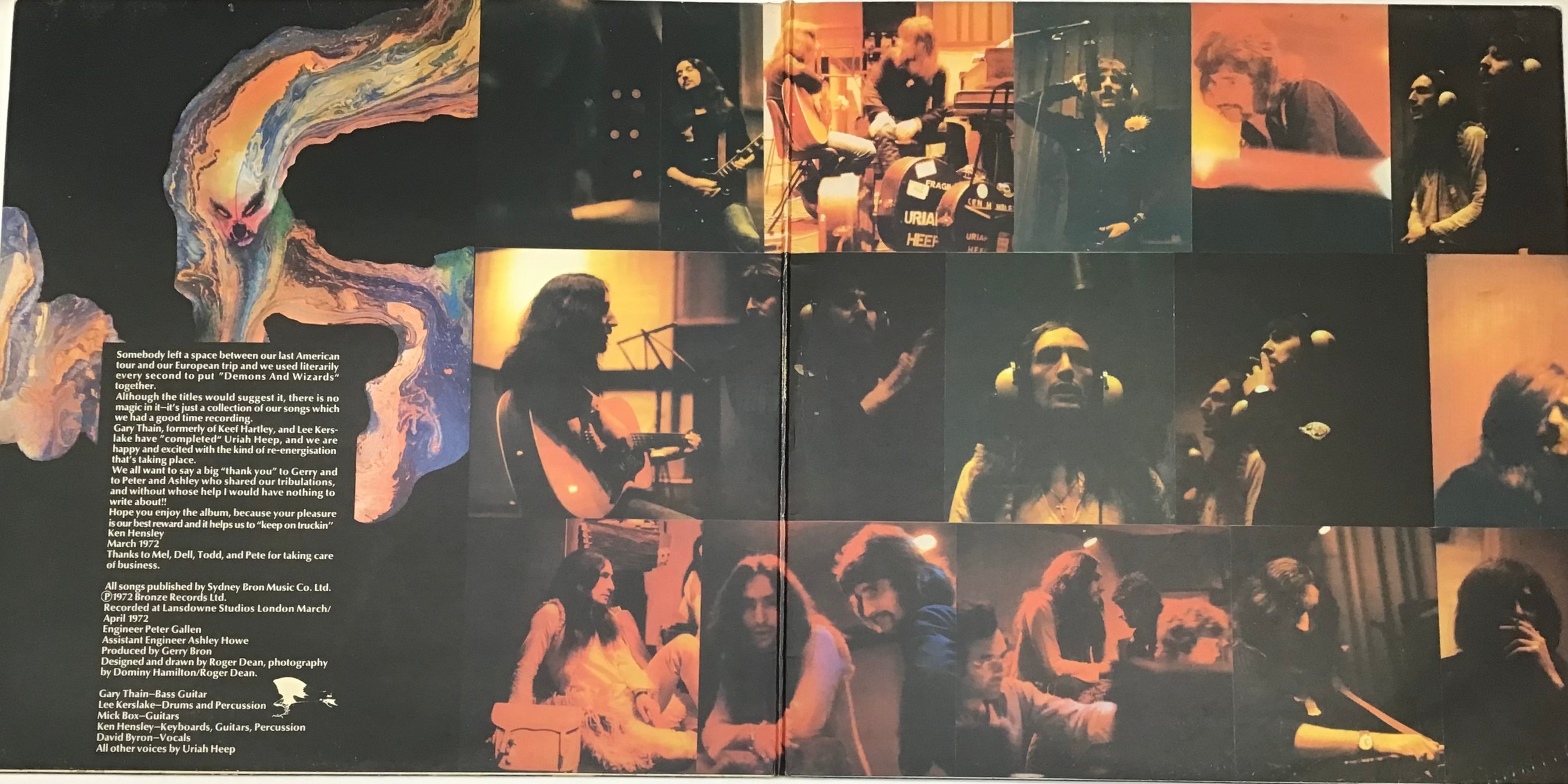 URIAH HEEP - DEMONS AND WIZARDS VINYL ALBUM. Found here in Ex condition on Bronze ILPS 9131 from - Image 3 of 3