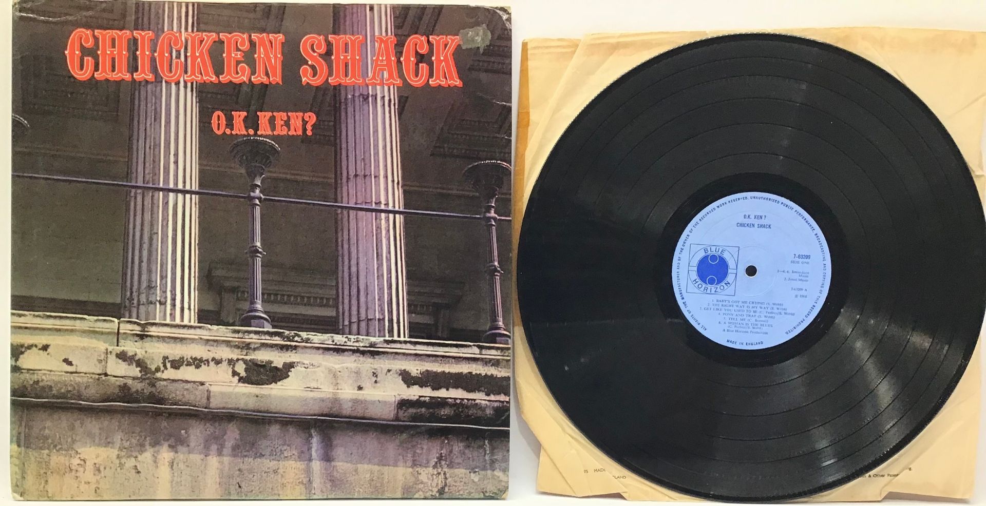 CHICKEN SHACK " O.K. KEN ?” LP RECORD. Great copy found here on Blue Horizon 7-63209 from 1968