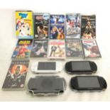 3 x PSP CONSOLES AND GAMES.