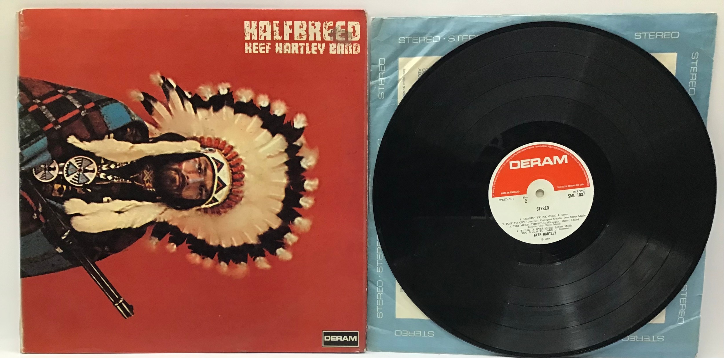 KEEF HARTLEY VINYL ALBUM ‘HALFBREED’. Found here on Deram Stereo SML 1037 from 1969. Found here in