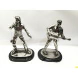 TWO ELVIS PRESLEY FIGURES. Here we have two Pewter Elvis Presley figures, made by Leonardo Collecti