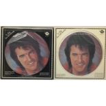 2 ELVIS PICTURE DISC VINYL RECORDS.