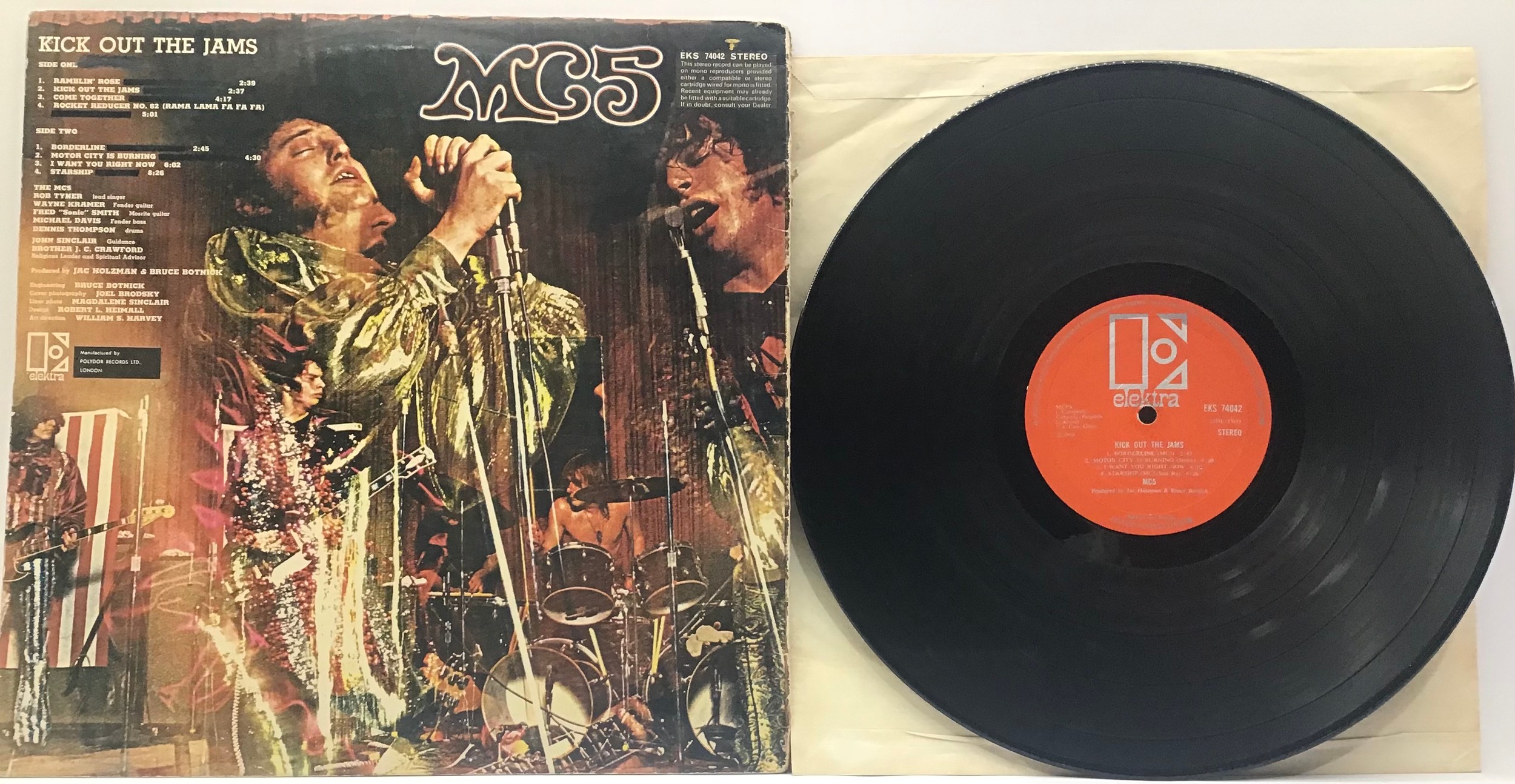 MC5 VINYL LP 'KICK OUT THE JAMS'. Nice first press on Elektra Records No. EKS 74042 from 1969. - Image 2 of 4