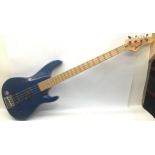 ELECTRIC BASS GUITAR. Aria Pro II MAGNA Series Finished In Blue And Made in Korea.